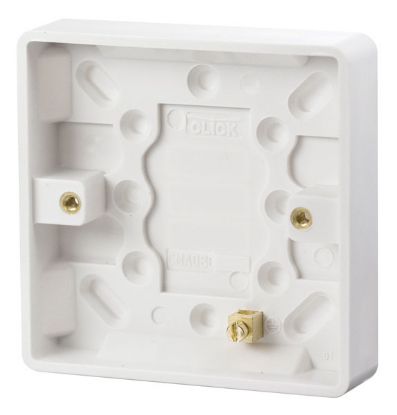 CMA080  Mode White 1 Gang 16mm Deep Pattress Box